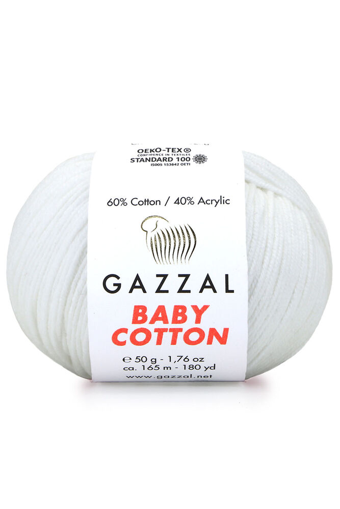 Пряжа Gazzal Baby Cotton /Светлый крем 3410