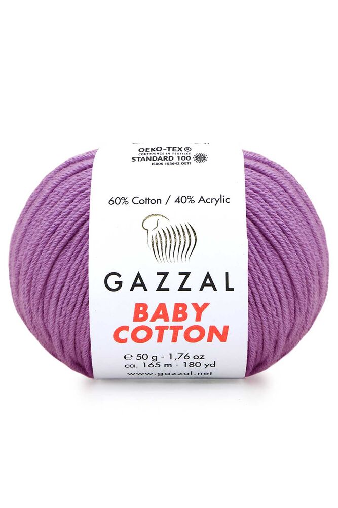 Пряжа Gazzal Baby Cotton /Лиловый 3414