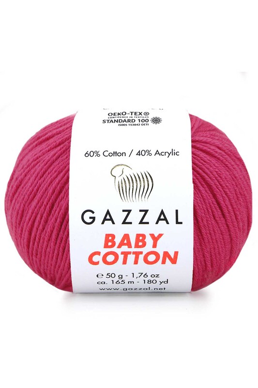 Gazzal - Пряжа Gazzal Baby Cotton /Малиновый 3415