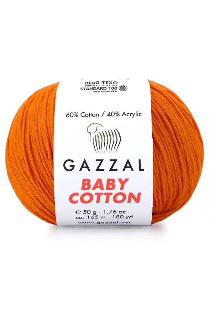 Пряжа Gazzal Baby Cotton /Оранжевый 3419