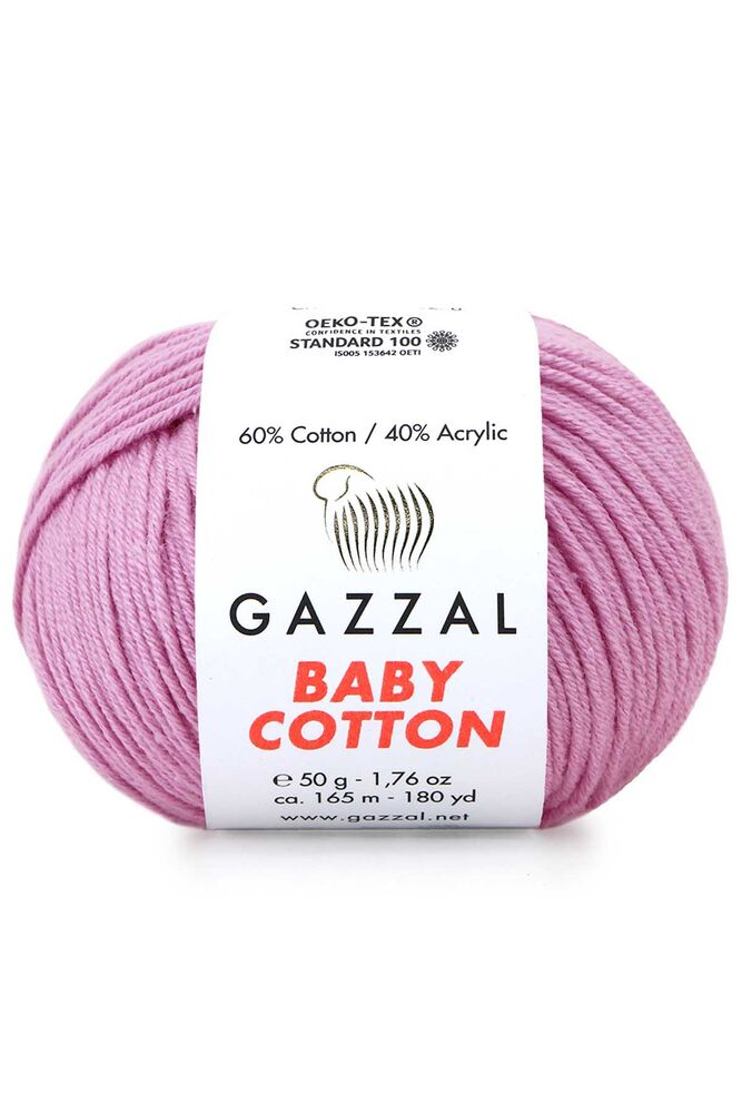 Пряжа Gazzal Baby Cotton /Розовая орхидея 3422