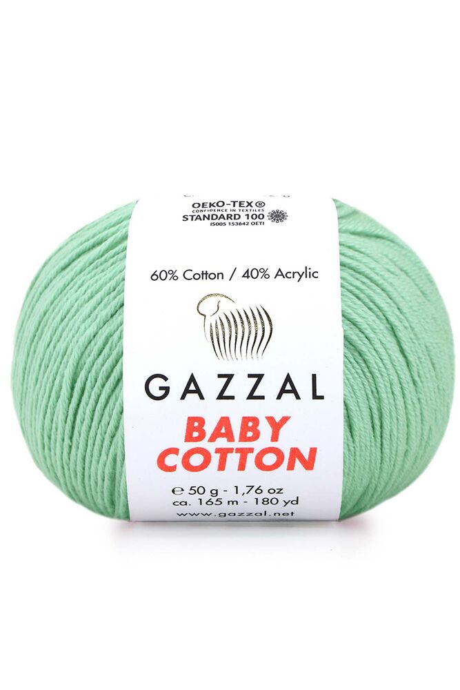 Пряжа Gazzal Baby Cotton /Водная зелень 3425