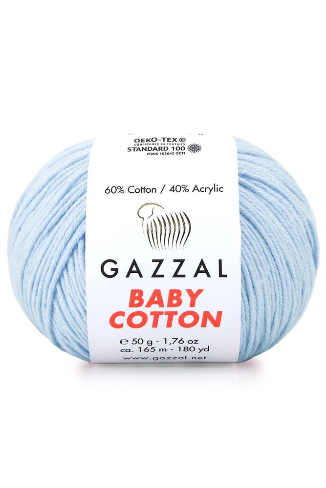 Пряжа Gazzal Baby Cotton /Нежно-голубой 3429