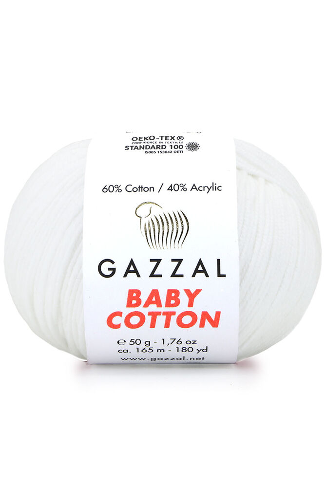 Пряжа Gazzal Baby Cotton /Белый 3432