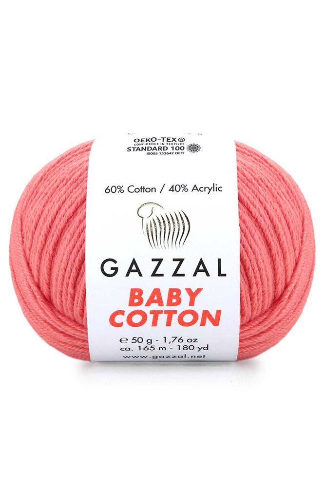 Пряжа Gazzal Baby Cotton /Светлый коралл 3435