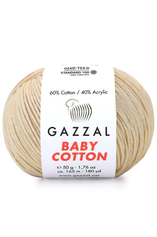 Gazzal - Пряжа Gazzal Baby Cotton /Бежевый 3445