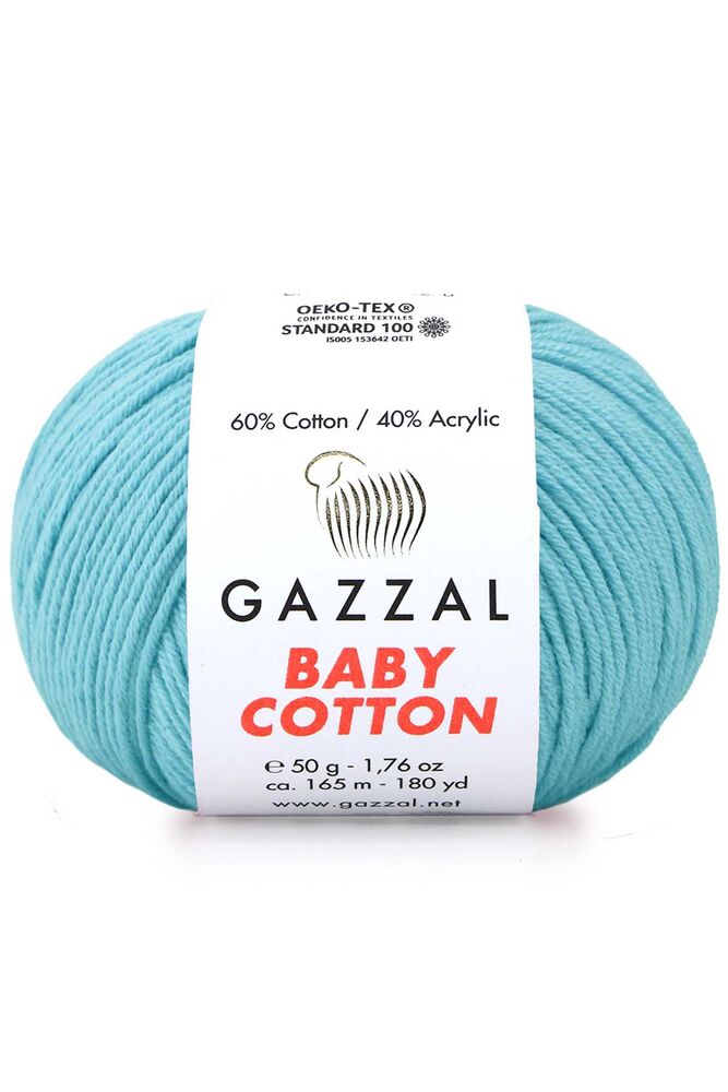 Пряжа Gazzal Baby Cotton /Голубой 3451