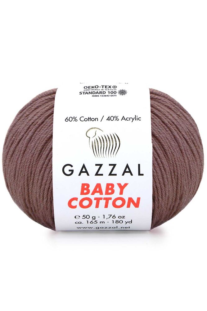 Пряжа Gazzal Baby Cotton /Светло-коричневый 3455
