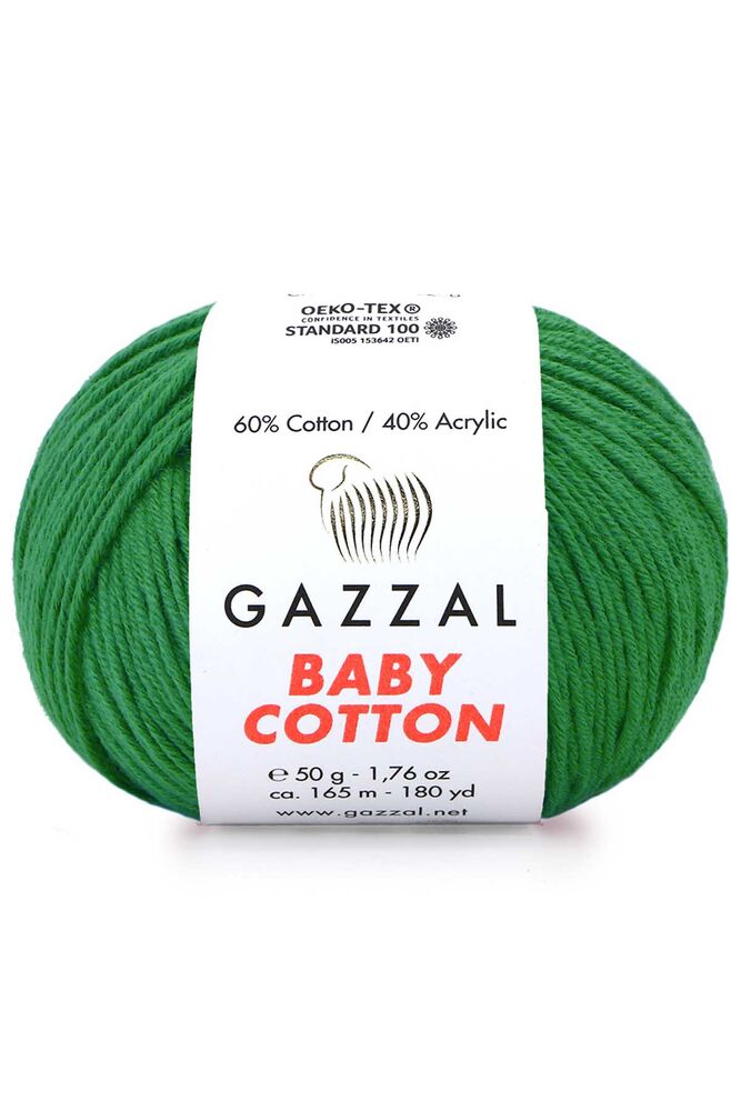 Пряжа Gazzal Baby Cotton /Изумрудный 3456