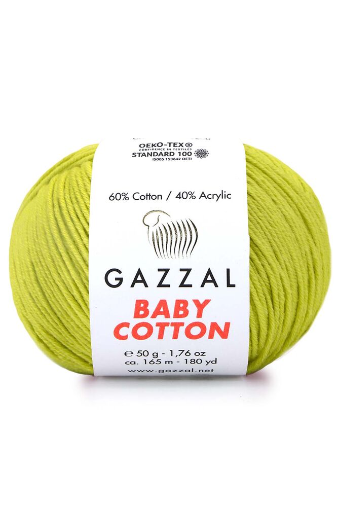 Пряжа Gazzal Baby Cotton /Фисташковый 3457