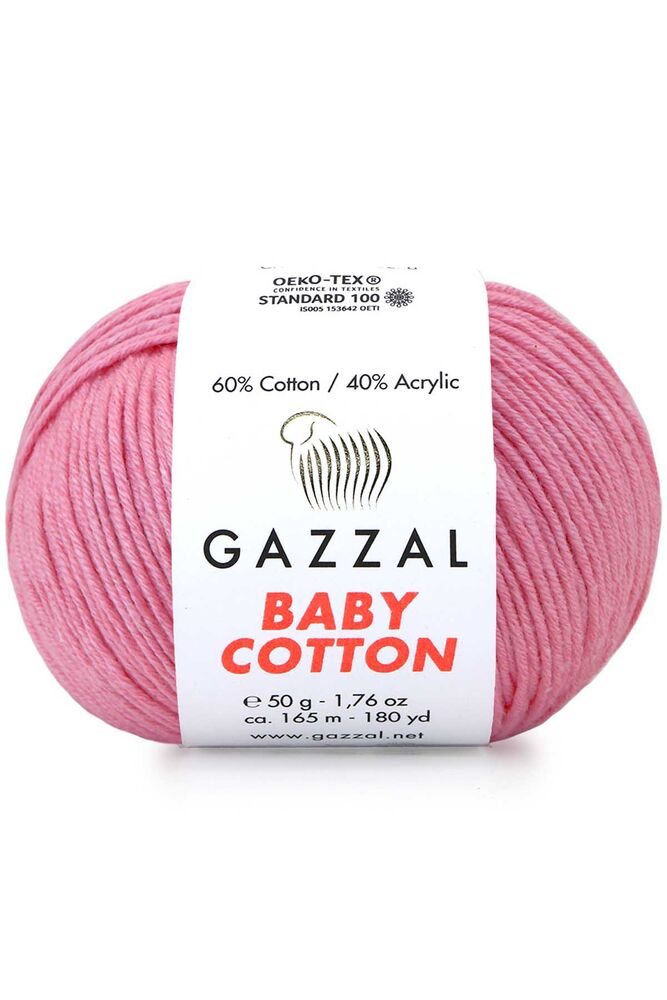Пряжа Gazzal Baby Cotton /Розовый 3468
