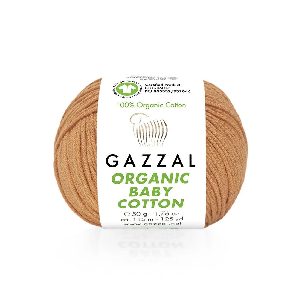 Пряжа Gazzal Organic Baby Cotton /Оранжевый 438