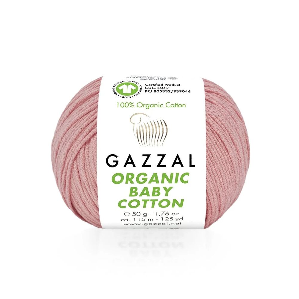 Пряжа Gazzal Organic Baby Cotton/Розовый 425