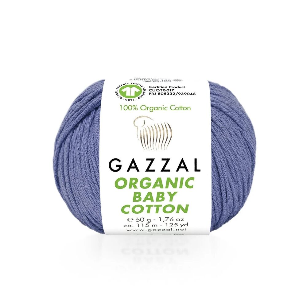 Пряжа Gazzal Organic Baby Cotton/Лиловый 428