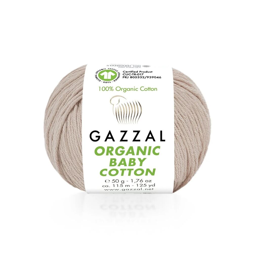 Пряжа Gazzal Organic Baby Cotton/Бежевый 416