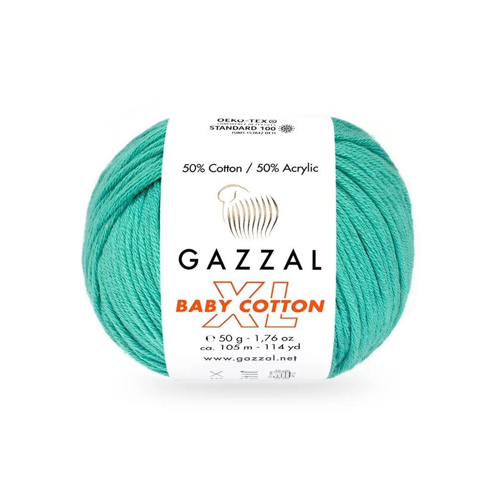 Пряжа Gazzal Baby Cotton XL /Бирюзовый 3426