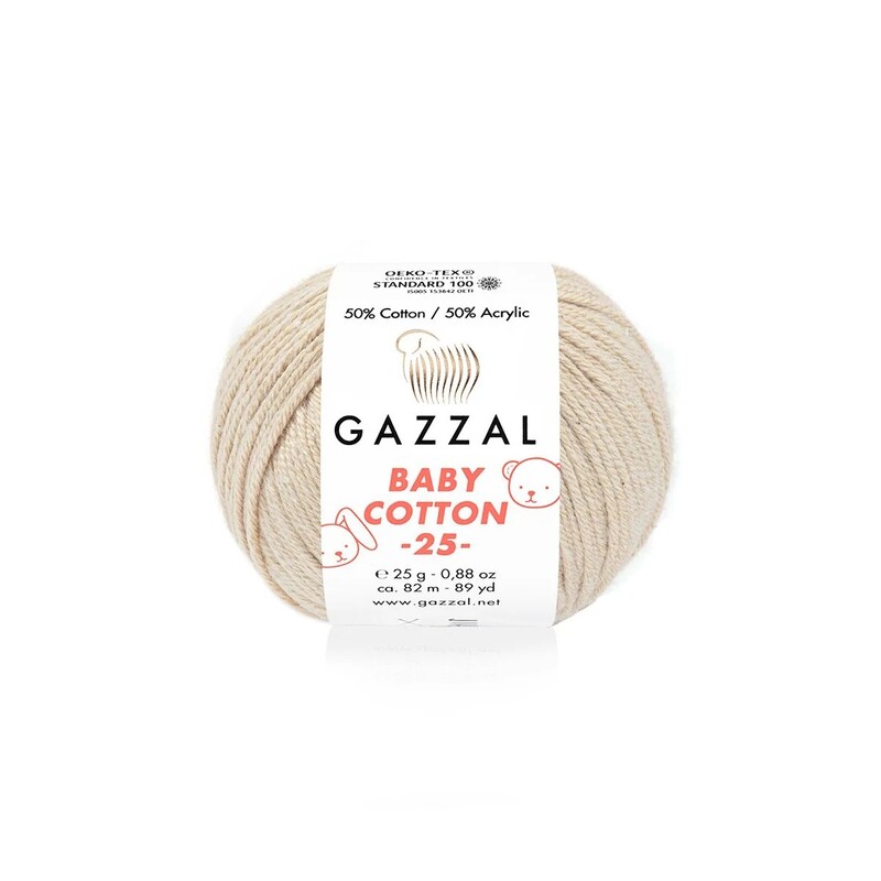 Gazzal - Пряжа Gazzal Baby Cotton 25 /Телесный 3446