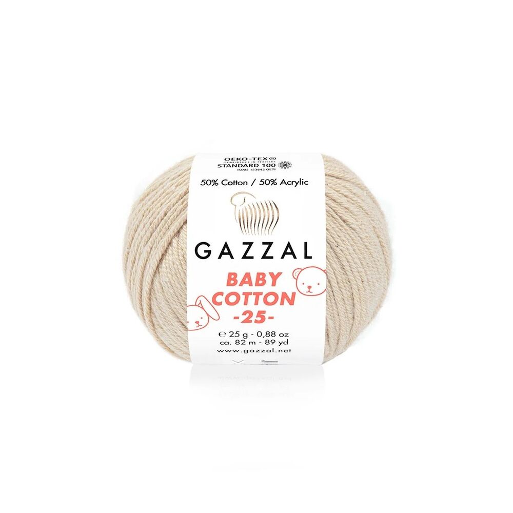 Пряжа Gazzal Baby Cotton 25 /Телесный 3446