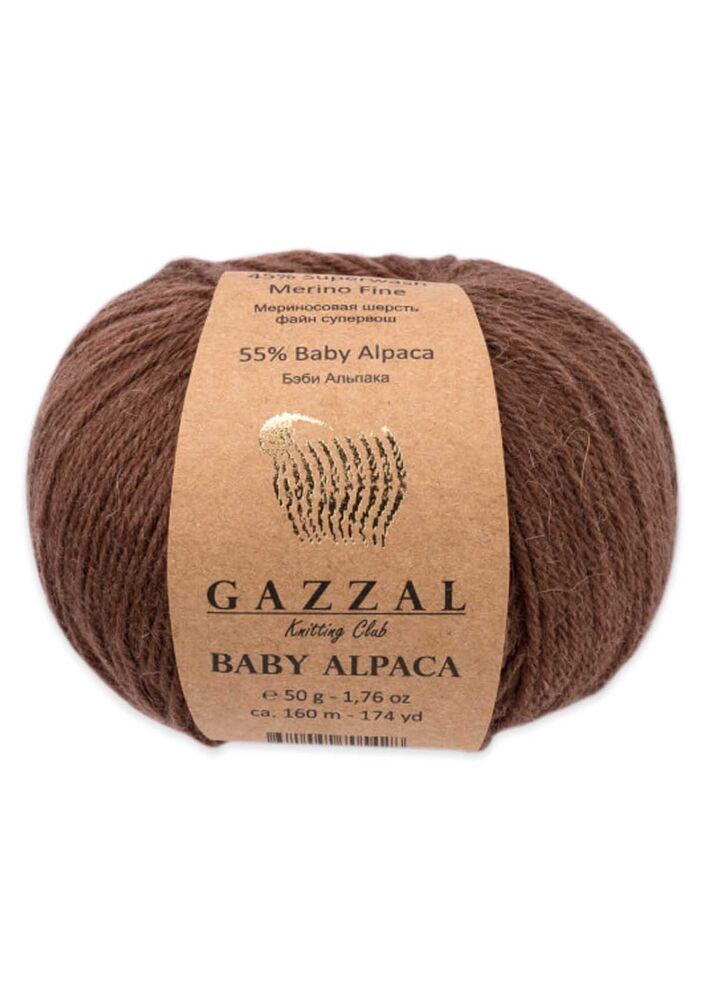 Gazzal Baby Alpaca El Örgü İpi 50 gr | Kahverengi 46002