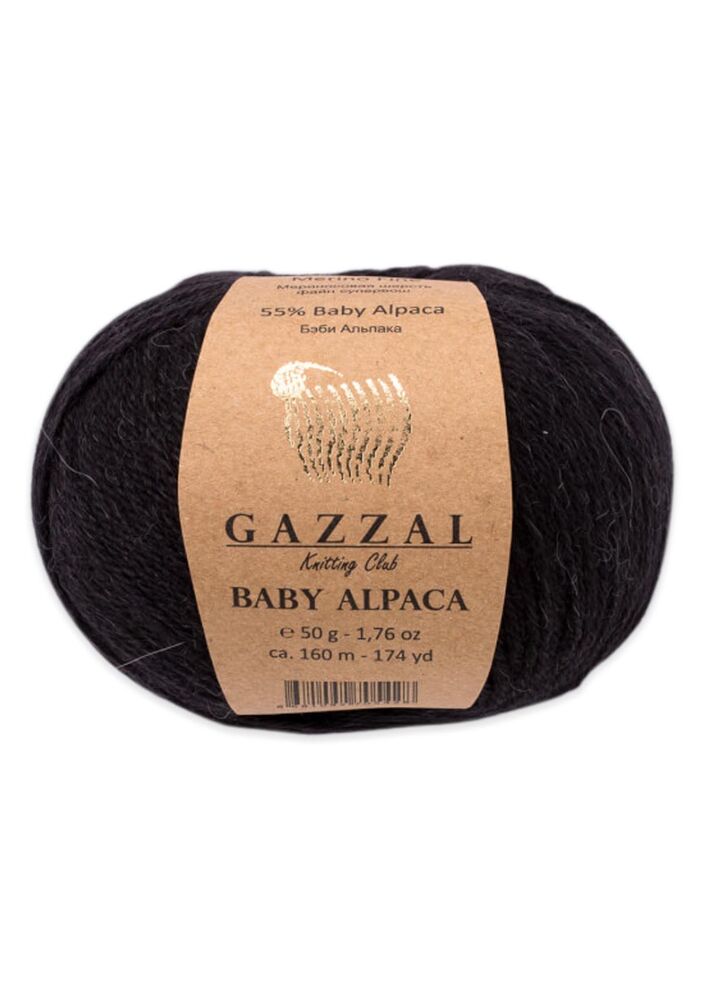 Gazzal Baby Alpaca El Örgü İpi 50 gr | Siyah 46000