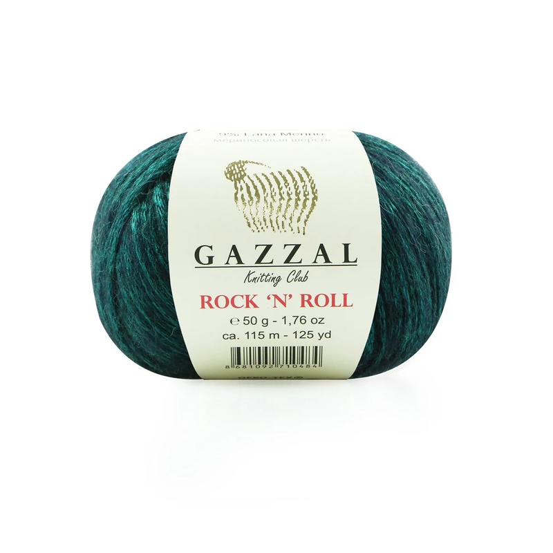 Gazzal - Gazzal Rock N Roll El Örgü İpi 50 gr | Tropikal Yeşil 12834