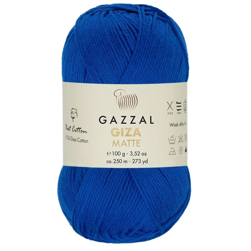 Gazzal - Gazzal Giza Matte El Örgü İpi Klasik Mavi 5578