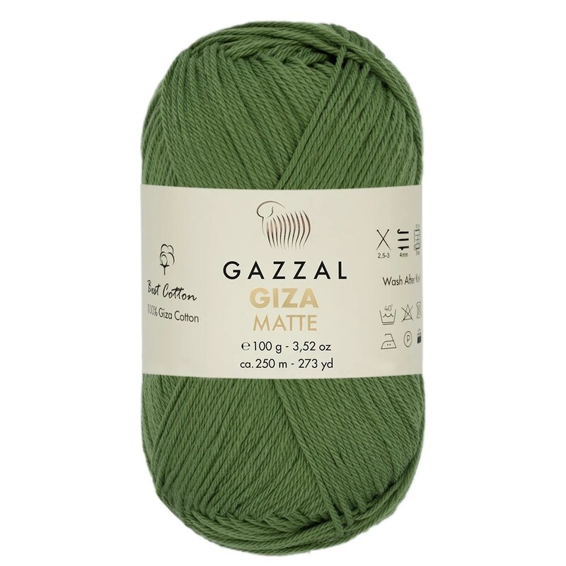 Gazzal - Gazzal Giza Matte El Örgü İpi Kalliste Yeşili 5562
