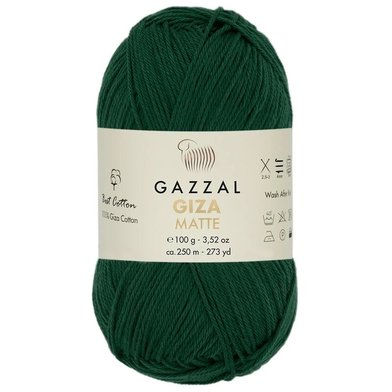 Gazzal - Gazzal Giza Matte El Örgü İpi Koyu Yeşil 5561