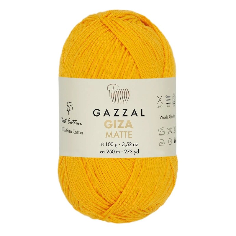 Gazzal - Gazzal Giza Matte El Örgü İpi Limon 5564