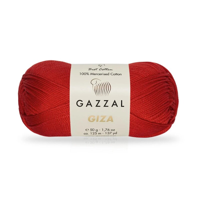 Gazzal - Gazzal Giza El Örgü İpi 50 Gram | Alev Kırmızısı 2466