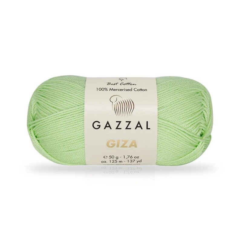 Gazzal - Gazzal Giza El Örgü İpi 50 Gram | Kelebek Yeşili 2458