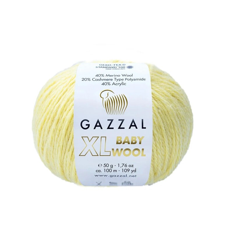 Gazzal - Gazzal Baby Wool XL El Örgü İpi | Kanarya 833