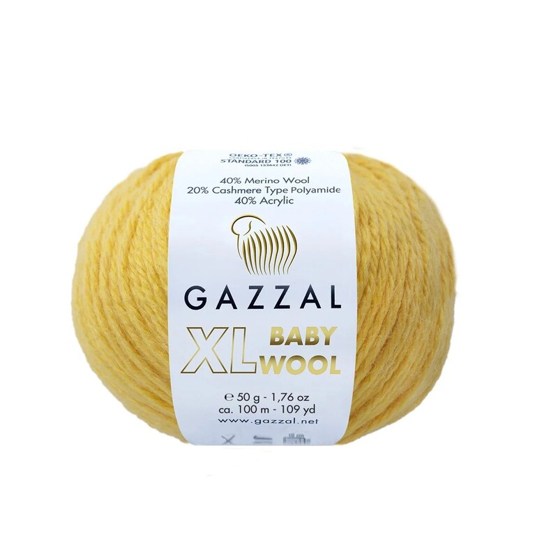 Gazzal - Gazzal Baby Wool XL El Örgü İpi | Limon 812