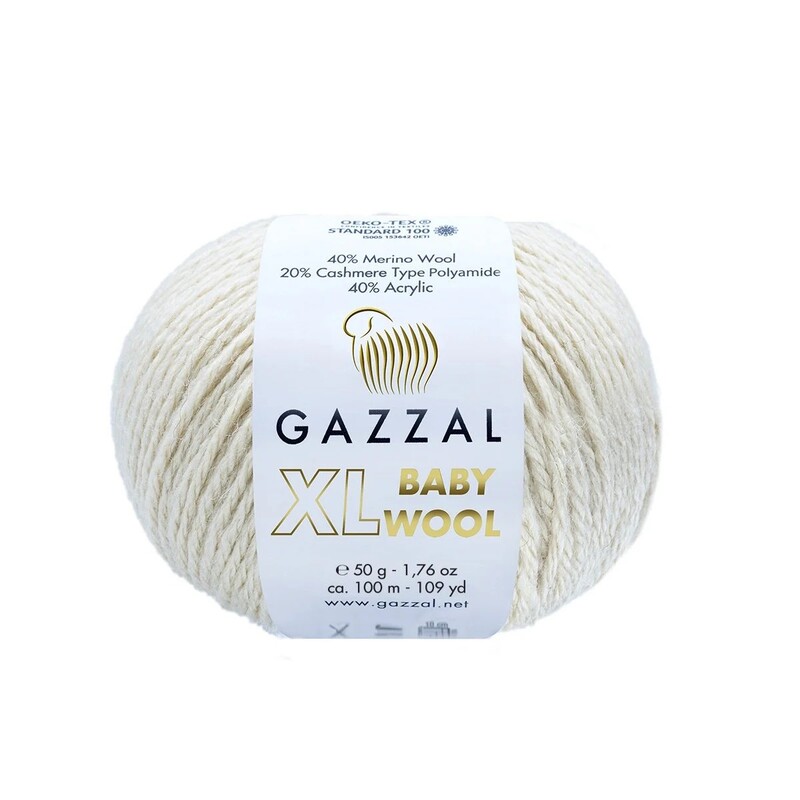 Gazzal - Gazzal Baby Wool XL El Örgü İpi | Krem 829