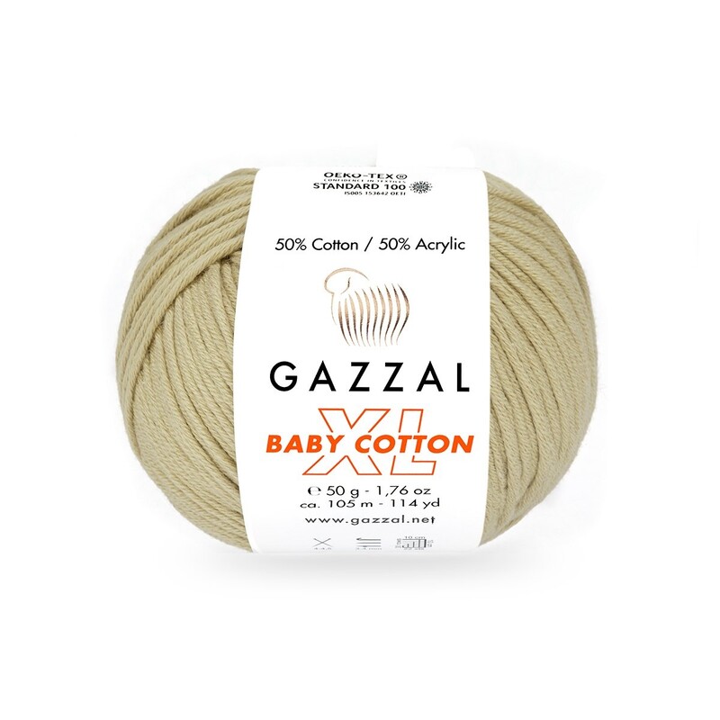 Gazzal - Gazzal Baby Cotton XL El Örgü İpi Açık Yeşil 3464