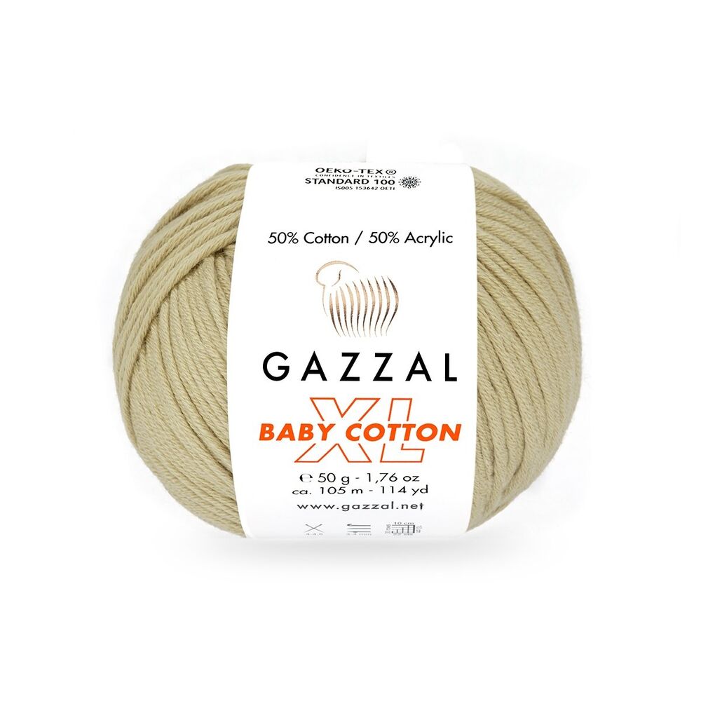 Gazzal Baby Cotton XL El Örgü İpi Açık Yeşil 3464