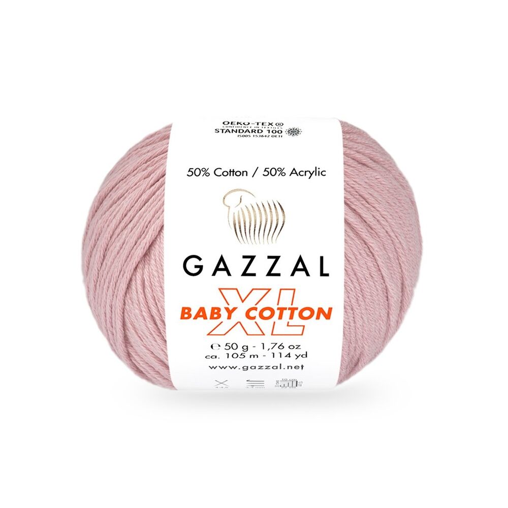 Gazzal Baby Cotton XL El Örgü İpi Mercan 3444
