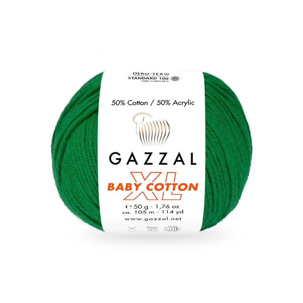 Gazzal Baby Cotton XL El Örgü İpi Yeşil 3456