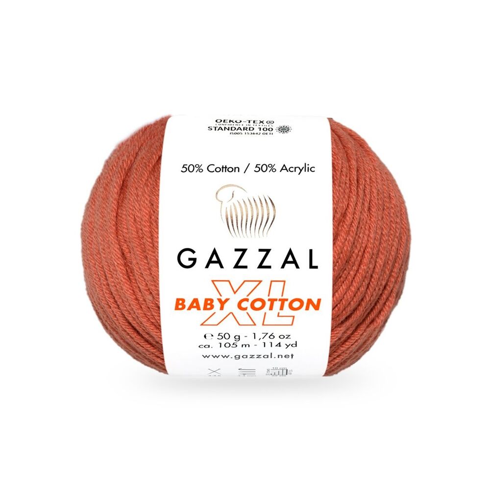 Gazzal Baby Cotton XL El Örgü İpi Tarçın 3454