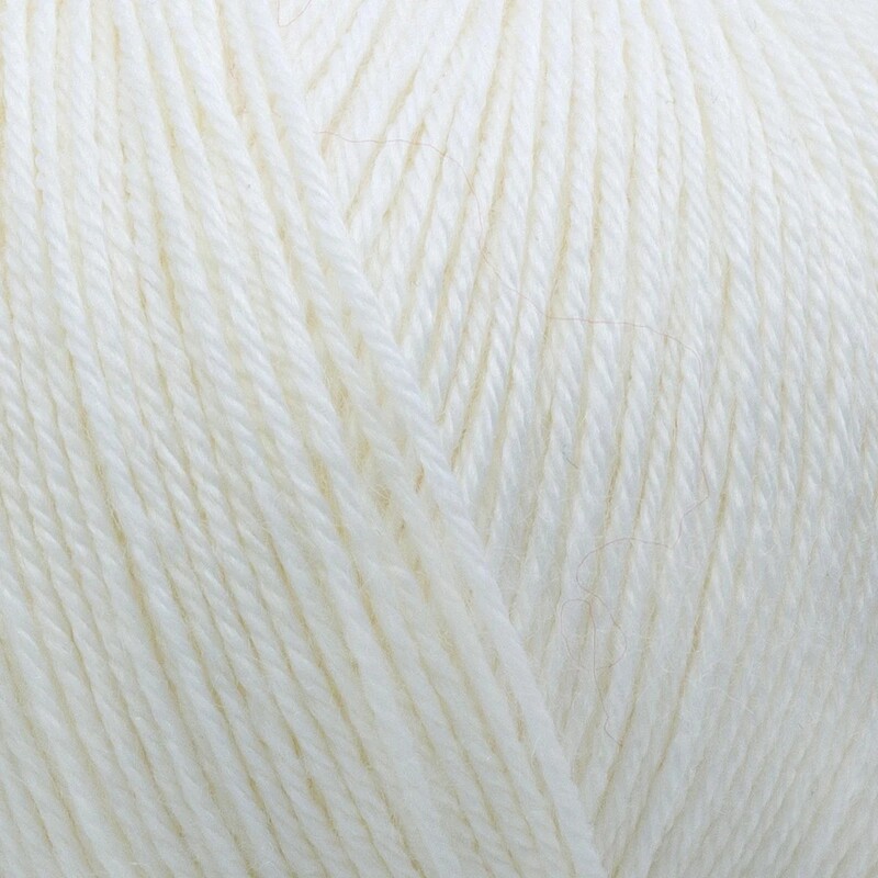 Gazzal Baby Wool El Örgü İpi | Parlak Beyaz 801 - Thumbnail