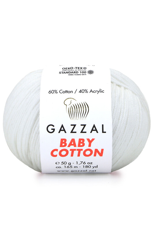 Gazzal - Gazzal Baby Cotton El Örgü İpi Kırık Beyaz 3410