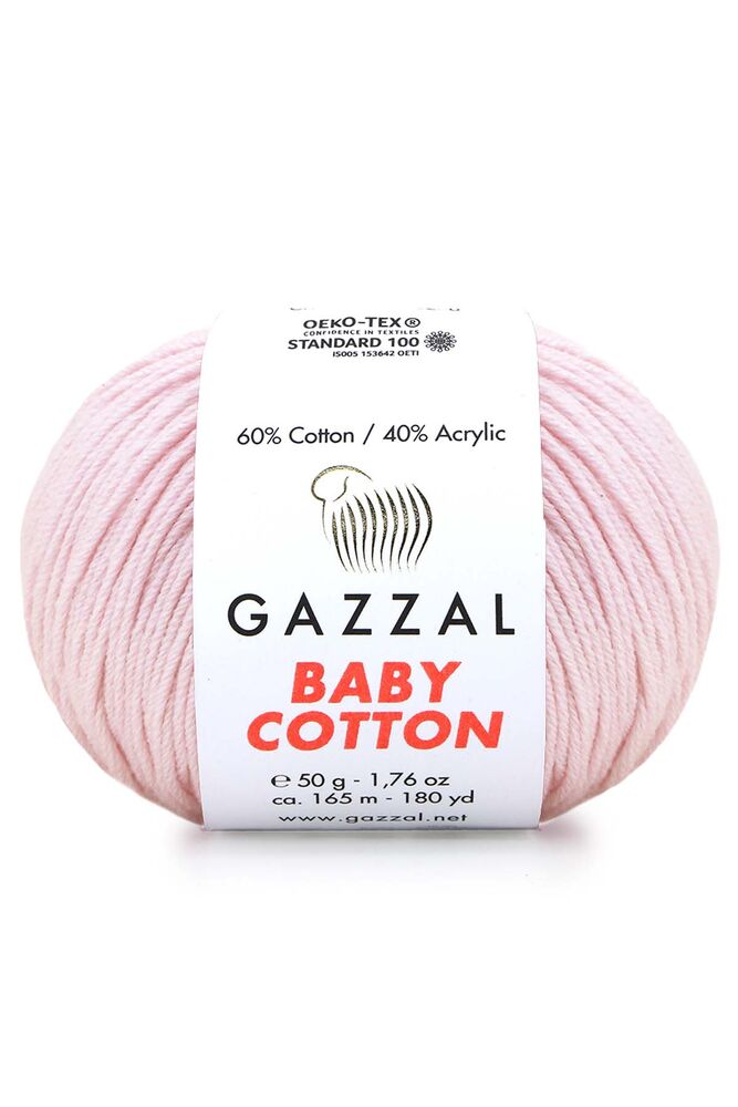 Gazzal Baby Cotton El Örgü İpi Açık Pembe 3411