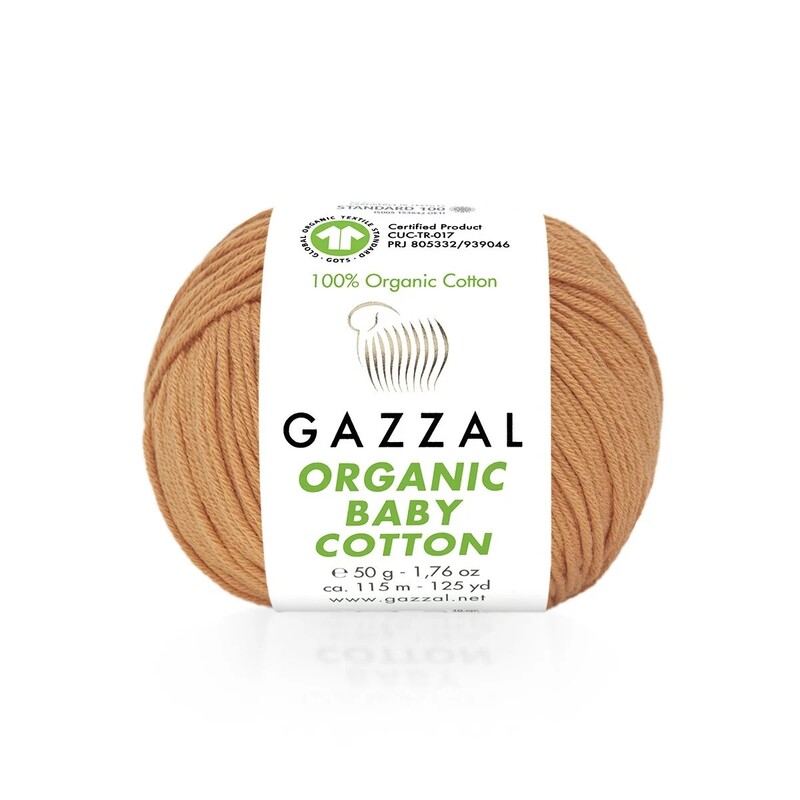 Gazzal Organic Baby Cotton El Örgü İpi Bakır 438 - Thumbnail