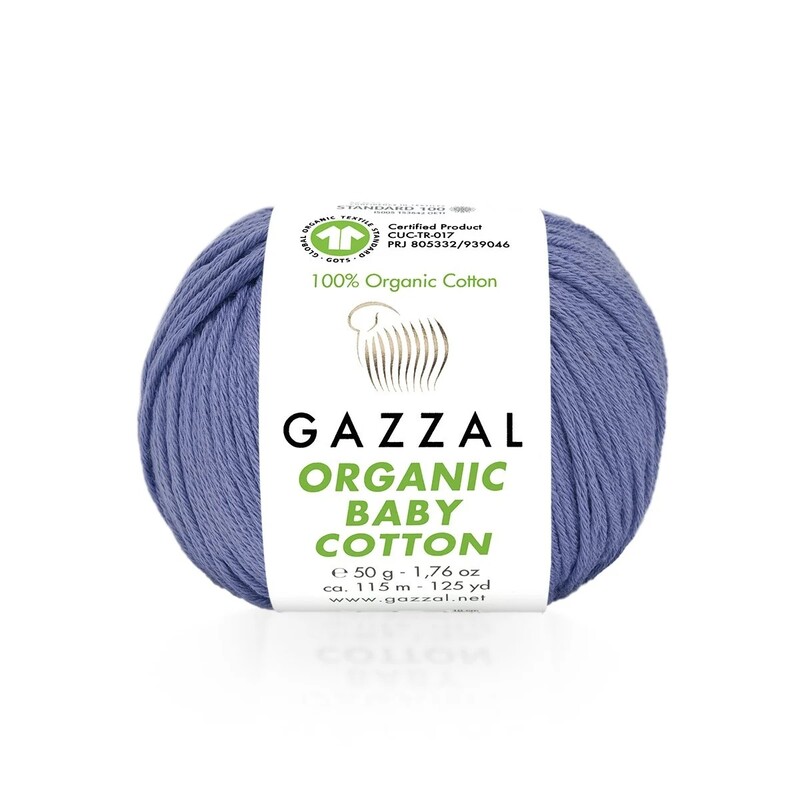 Gazzal - Gazzal Organic Baby Cotton El Örgü İpi Lavanta 428