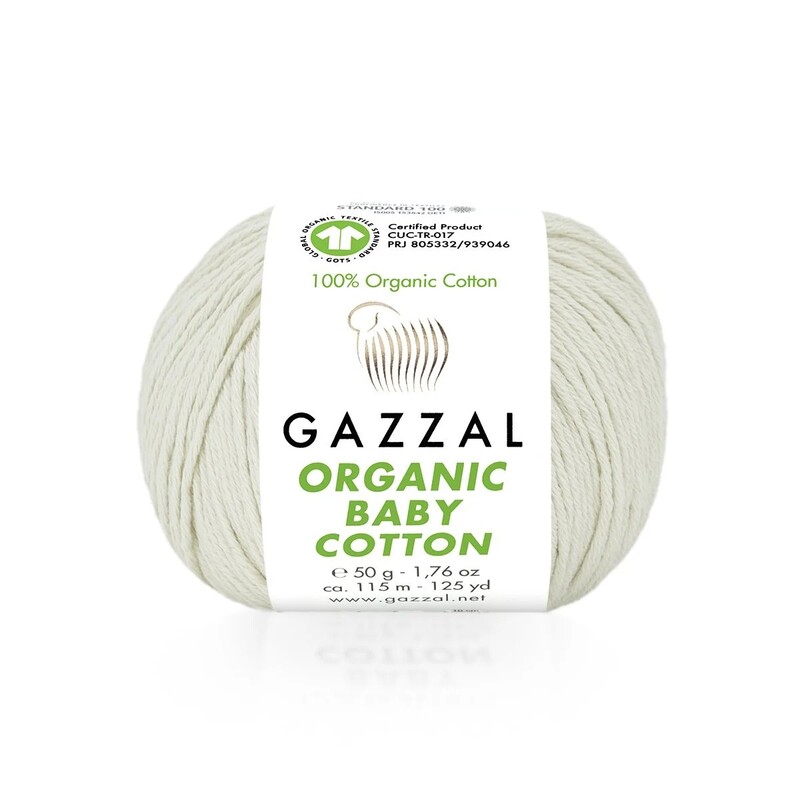Gazzal - Gazzal Organic Baby Cotton El Örgü İpi Kış Beyazı 436