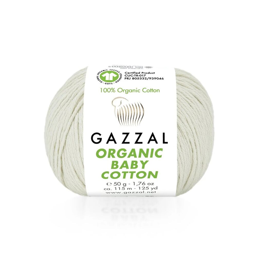 Gazzal Organic Baby Cotton El Örgü İpi Krem 436