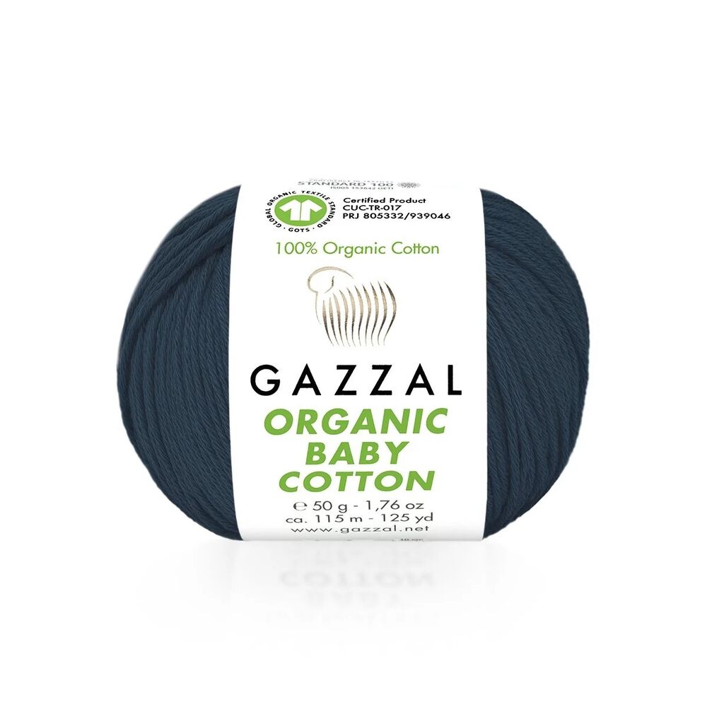 Gazzal Organic Baby Cotton El Örgü İpi Fas Mavisi 437