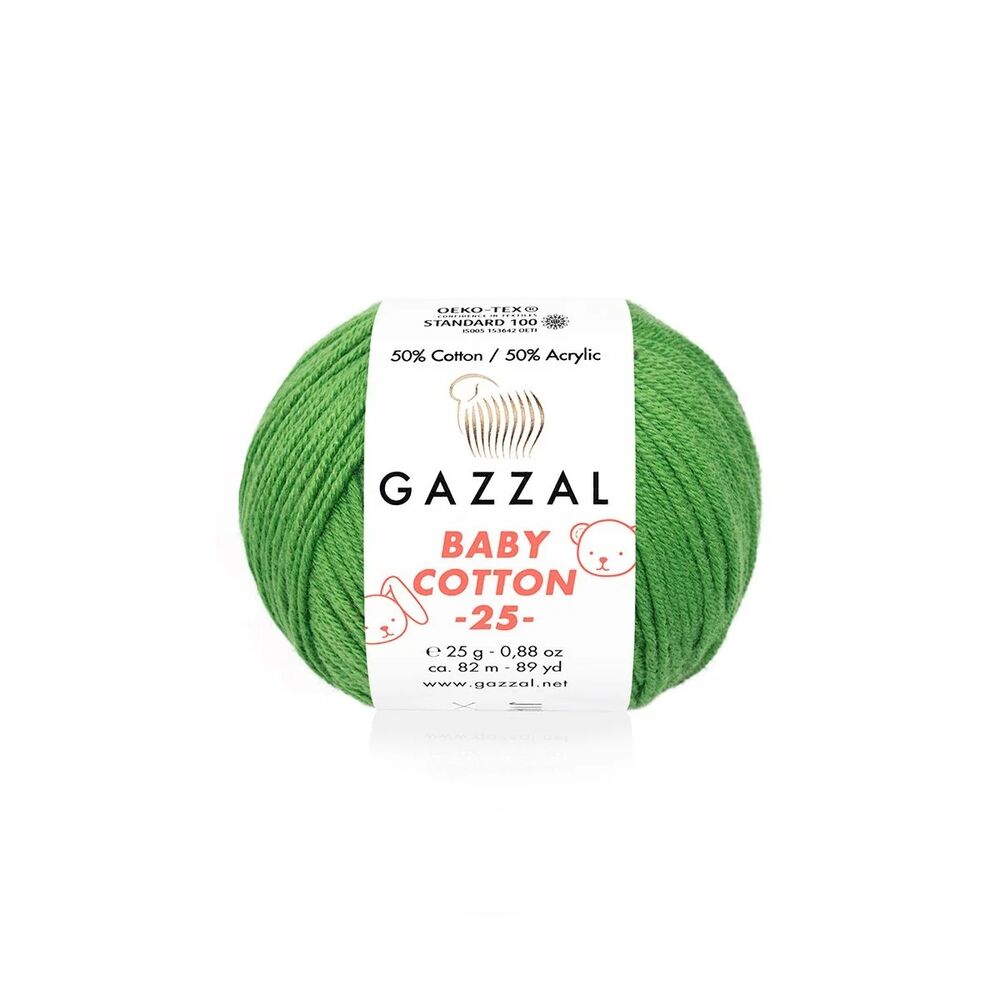 Gazzal Baby Cotton 25 El Örgü İpi Sarmaşık 3449