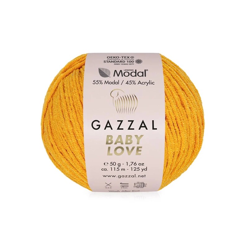  Gazzal Baby Love Yarn| Mustard 1605 - Thumbnail