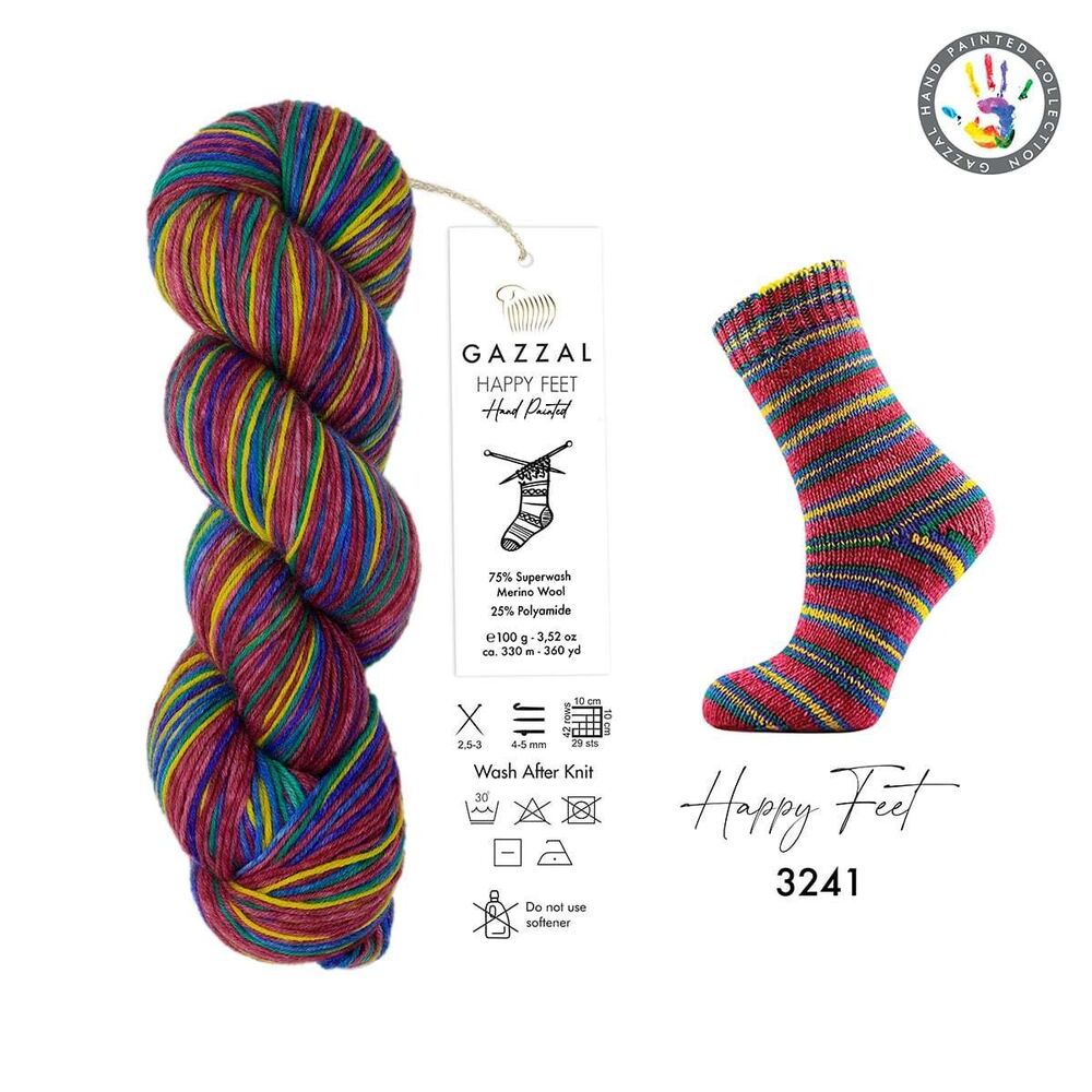 Gazzal Happy Feet Hand Knitting Yarn | 3241